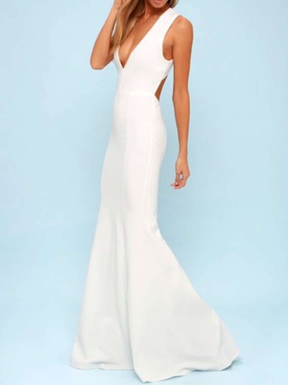 RARE!!! NWOT Lulus Heaven and Earth White Maxi Dress - Size Medium